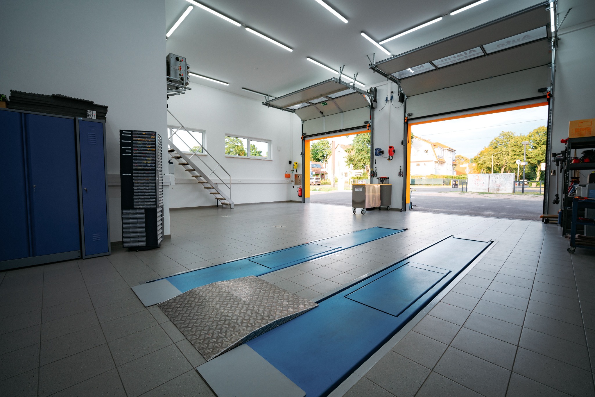 Clean, bright garage